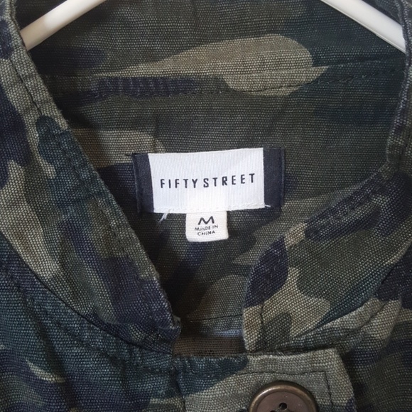 Camouflage and faux leather utility jacket - Picture 3 of 8